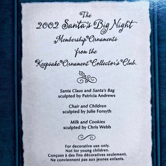Hallmark Keepsake 2002 “Santa’s Big Night” – KOC Club 4-Piece Set (QXC2002) with - Picture 11 of 11
